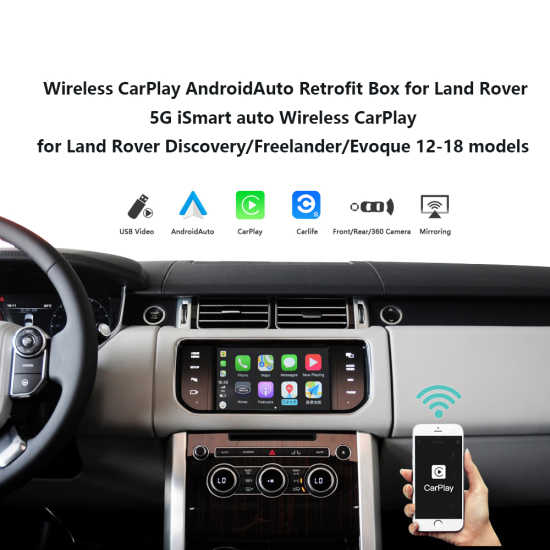 Car Play / Android Auto for Land Rover Discovery, Freelander, Evoque 2012-2018 Car Play / Android Auto for Land Rover Discovery, Freelander, Evoque 2012-2018